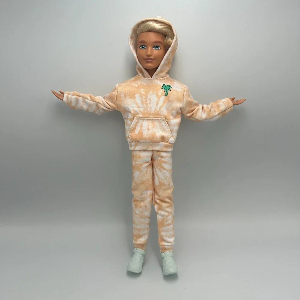 Barbie Dream Besties Ken Posable Fashion Doll Mattel Malibu Tie Dye Hoodie Shoes